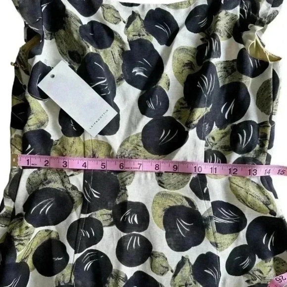 NWT Anthropologie LEIFSDOTTIR Women’s Silk Blend Ruffle Cap Sleeve Mini Dress 4 - Picture 8 of 10